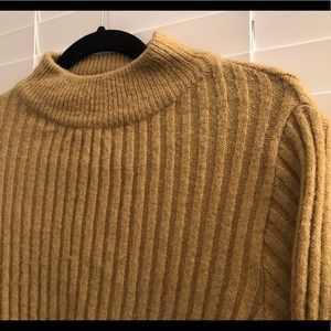 Camel mock neck sweater